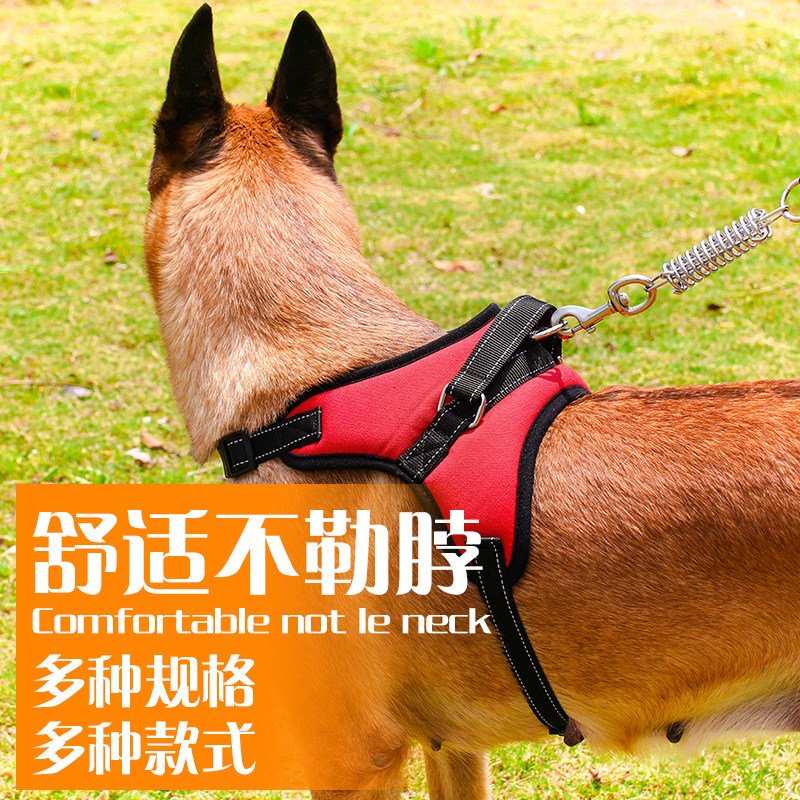 Dog supplies black reflective chest holding baby bag traction rope small and medium-sized dogs cat and dog traction rope pet ribs chain