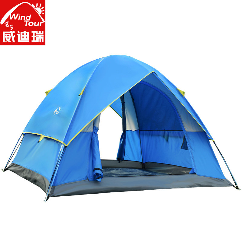 Wediery Cloud Peak Double outdoor 3-4 Man camping tent Double windproof Rainproof camping Camping Outdoor Tent