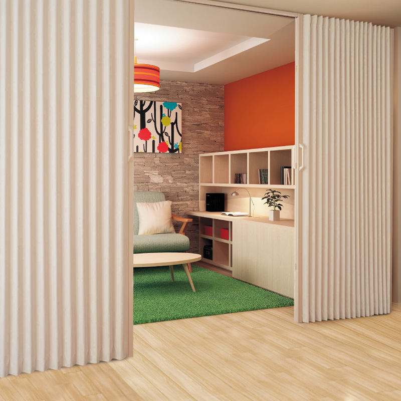 Japanese style PVC folding door partition living room kitchen ... Japanese style PVC folding door partition living room kitchen ...