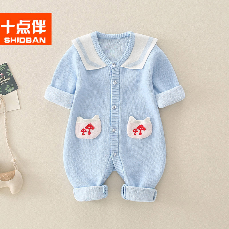 Baby autumn clothes baby girl suit cardigan one-piece sweater full moon princess sweater foreign style spring and autumn cute