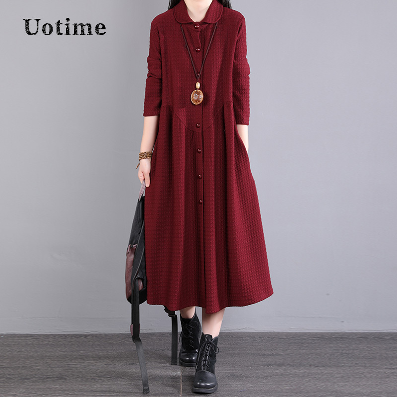 2026 Early Autumn Beautiful and Elegant Dress for Women, A-Line Loose New Style, Over-The-Knee Plus Size Red Dress, Noble for Mothers