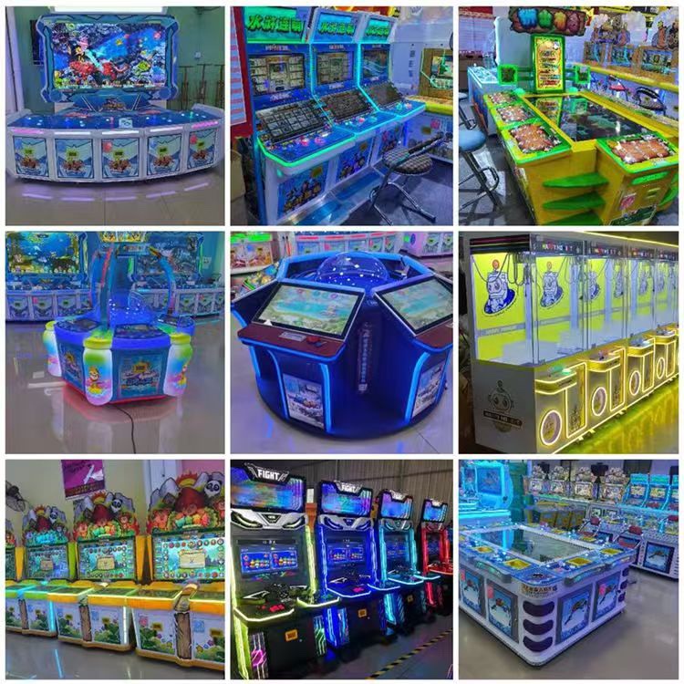 Video Game City Review Game Console Vertical Four-Person Fish and Bird Electric Game Console Fish Beating Game Eight-Person Fish Beating Machine
