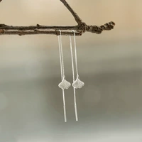 Длинные серьги с кисточками, серебро 925 пробы, простой и элегантный дизайн, популярно в интернете