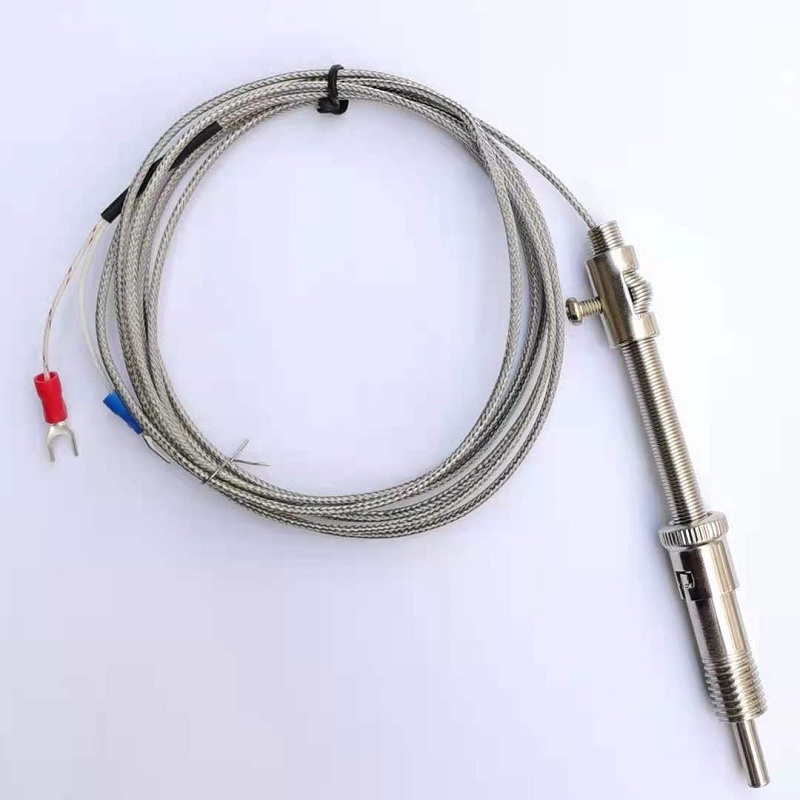 Thermocouple temperature sensor temperature-controlled table monitor spring type m12 catch-up shading line K E type 2 m 3 m