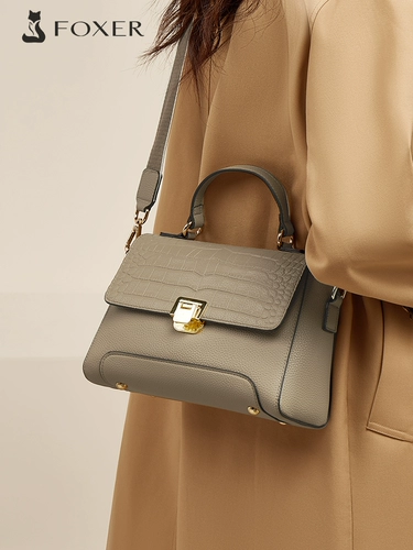 Вместительная и большая качественная сумка через плечо, из натуральной кожи