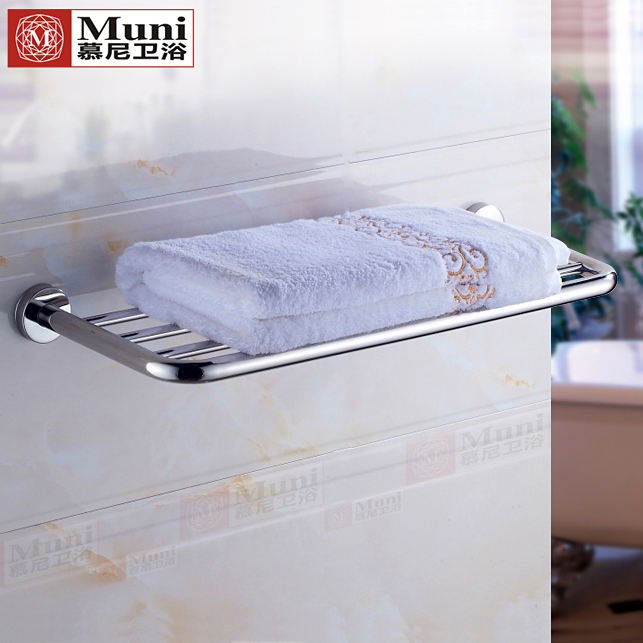 304 Stainless Steel Bathroom Hair Towel Rack Free to punch toilet shelterroom Dressing Room Perforated single-layer bath towels