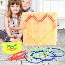 Montessori teaching aids 2-4-6 years old children young children Montes early teaching shape jigsaw puzzle insert fine action toys