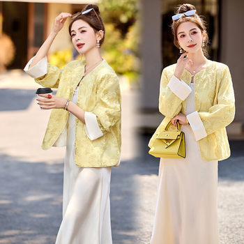 Women's clothing/ladies' boutique short jacket 2025 summer polyester 100%