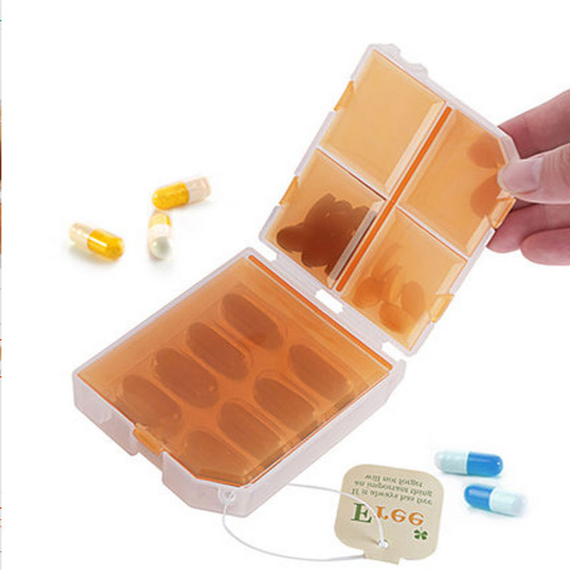 Yamada Chemistry YAMADA Japan Import of portable small medicine box Two layers of folding portable split small medicine box