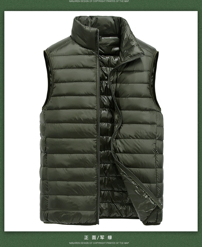 Nam Cực xuống vest nam mùa thu và mùa đông nhẹ áo ấm phiên bản Hàn Quốc của áo vest vai thể thao cotton vest - Dệt kim Vest