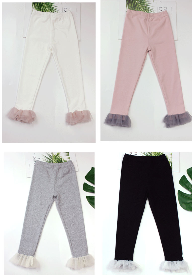 Quần legging nữ mùa thu mới trẻ em màu trắng mặc quần bé gái nước ngoài tự tu luyện phần mỏng - Quần quần áo trẻ em hàn quốc