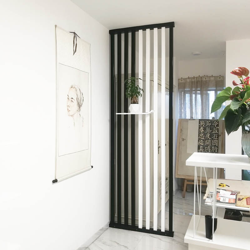 Nordic modern simple entry room Chinese solid wood screen office partition wall decorated creative porch fence