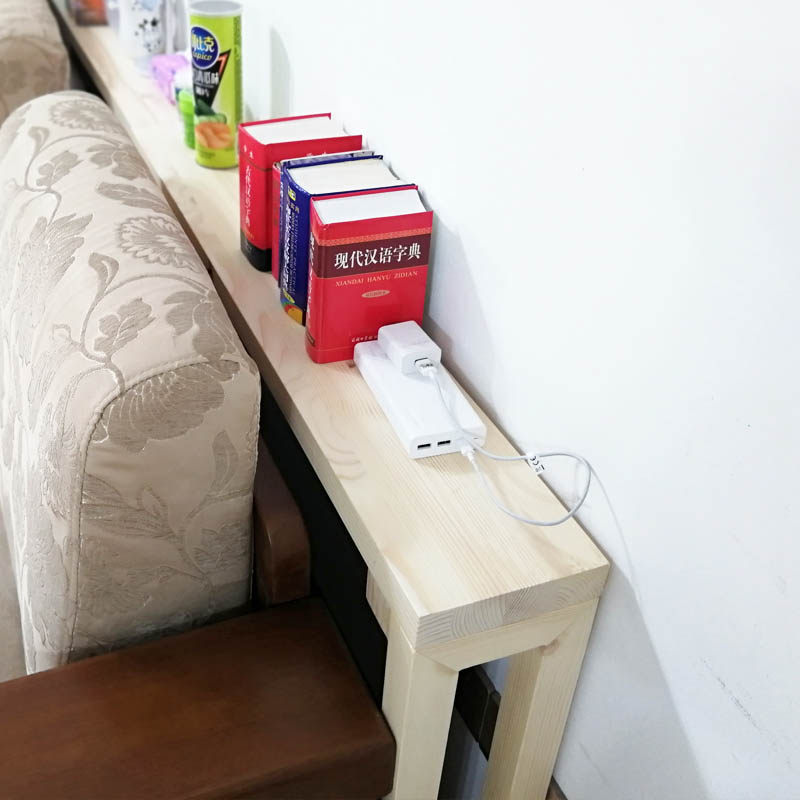 Sofa frame modern simple wooden shelf desktop wall function rear shelf bookshelf