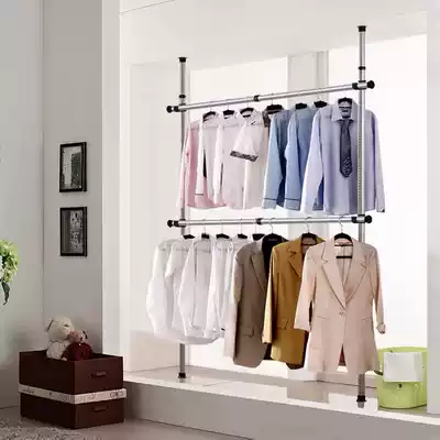 Dingtien drying rack floor-to-ceiling indoor balcony bedroom hanger household cold drying non-perforated single pole telescopic rod