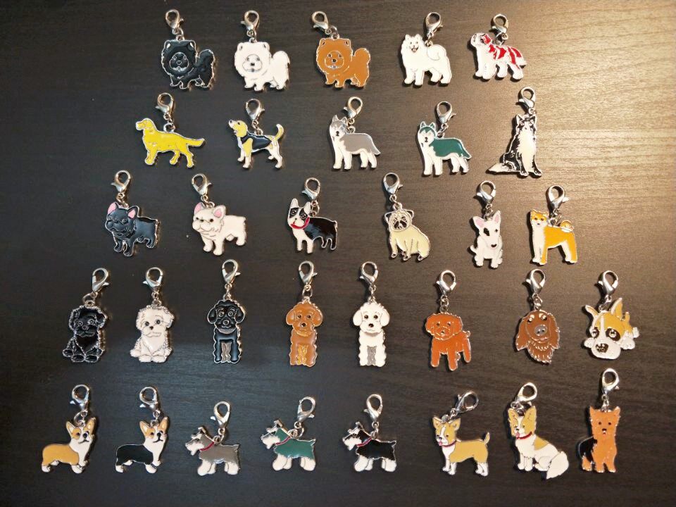Pet enamel jewelry golden retriever pendant Teddy dog ​​collar pendant key Schnauzer neck corgi shape
