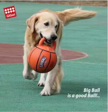 GiGwi is an elastic long-horn handle football basketball tennis pet interactive dog can hold toys