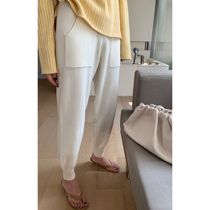 MARYME2021 spring new high quality wool Joker comfortable slim lazy knit pants grandma pants