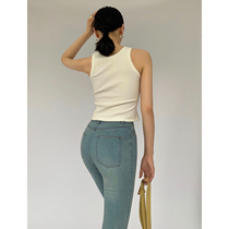 Maryme Spring and Autumn Close Comfort Stretch Rip Bag Nine Minute Jeans
