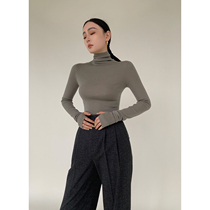 MARYME 2022 New high - end machine wash 140S seamless high - collar wool blouse