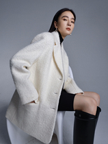 Maryme Fall and Winter Macro Camel Circle Cream White Soft - Wide Shoulder Suit