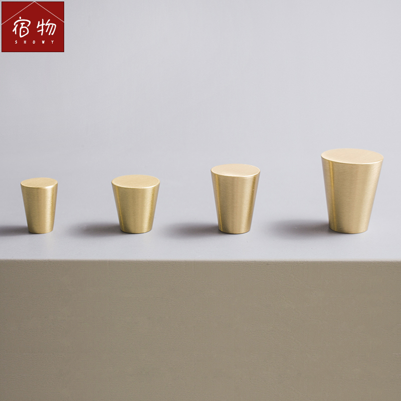 Cebu Solid Pure Brass Nordic Drawer Cabinet Door Small Handle Simple Single-hole Furniture Cabinet Handle