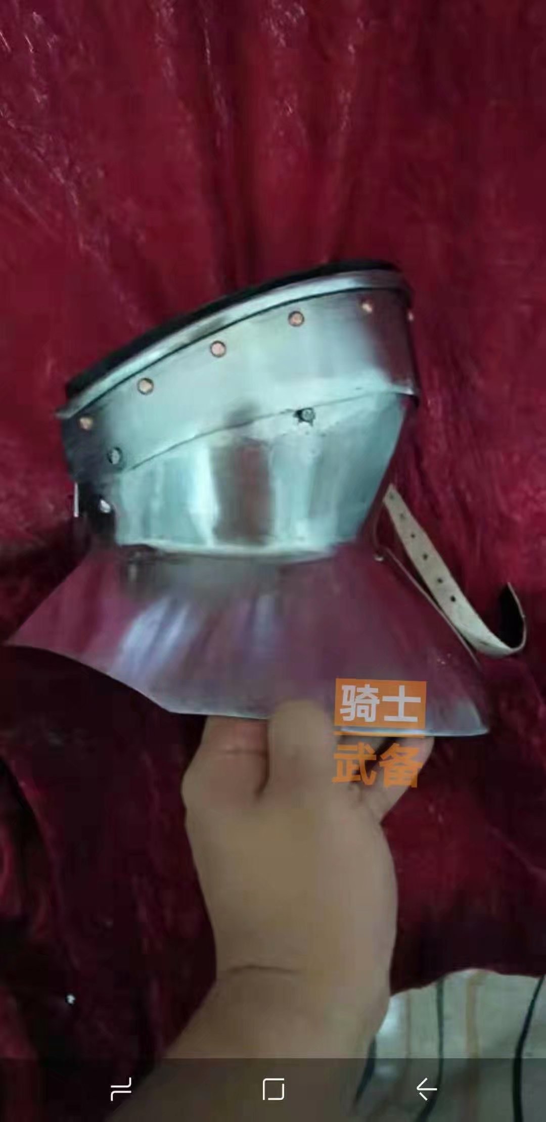 Gothic plate neck armor spring steel quenching