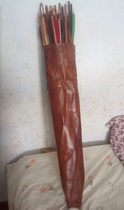Cow Leather England Arrow Cylinder Medieval Archer equipped England with long bow and arrow cylinder