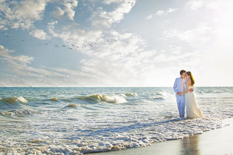 np三亚婚纱照团购旅拍婚纱照旅游旅行海景三