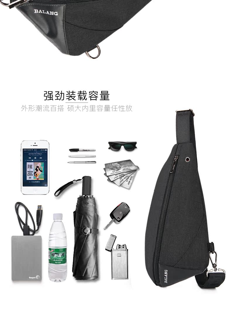 Barang 2019 mới túi ngực nam túi đeo vai Messenger túi đeo ba lô giản dị tam giác thả túi nhỏ thể thao thời trang thủy triều - Túi của con người túi đeo chéo nam hàng hiệu