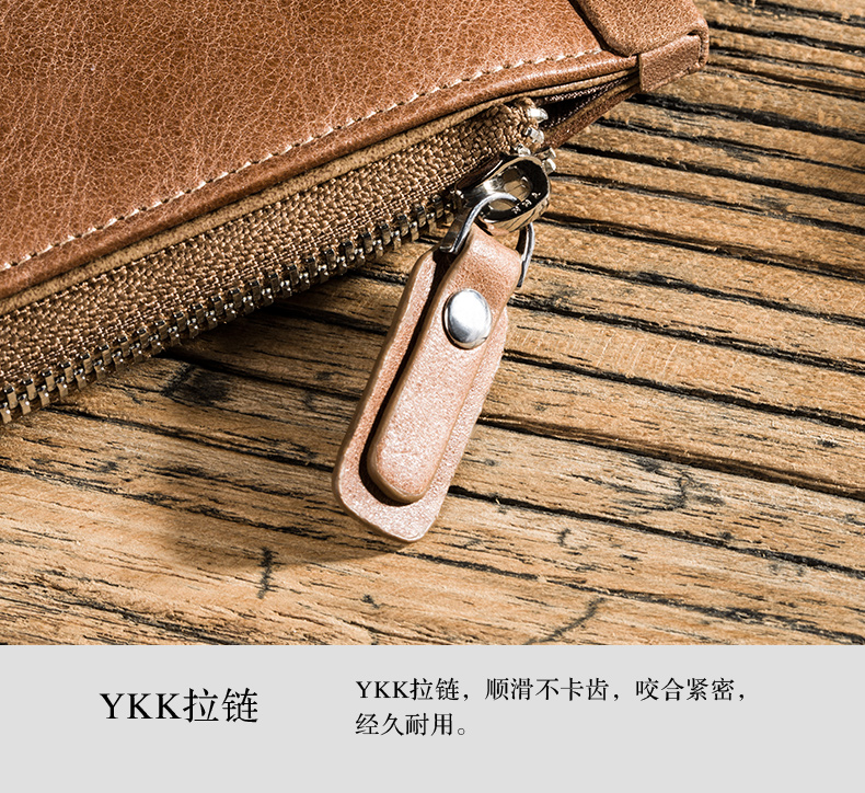Thẻ gói nam da thủy triều thương hiệu chống khử từ ví điện thoại di động một gói gói thẻ đơn giản siêu mỏng dung lượng lớn dài - Chủ thẻ ví tiền