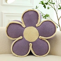 Сиреневая подушка, увеличенная толщина, в цветочек