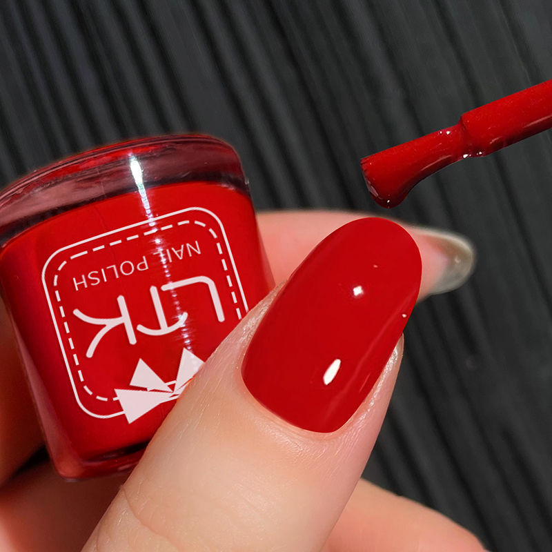 Bright Red Nail Polish, No-Bake, Quick-Drying, Non-Peelable, Long-Lasting, Waterproof Set, Trendy Nail Polish, Popular Colors