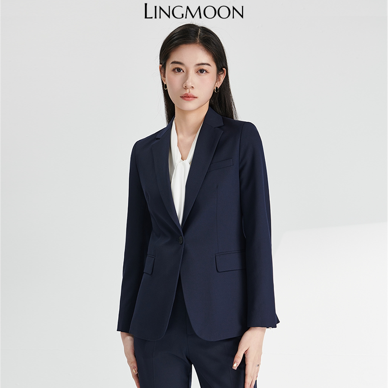 Lingmoon Elegant Suit Formal Wear Women's Professional Suit Top Black Interview High-End Jacket Fashion Business Lingmoon Elegant Suit Formal Wear Women's Professional Suit Top Black Interview High-End Jacket Fashion Business