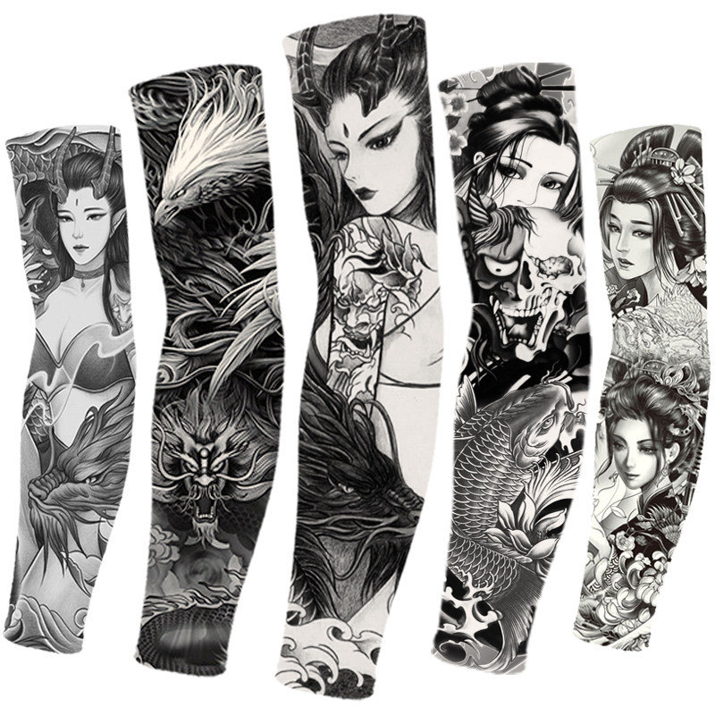 Ice Silk Tattoo Sleeves, Seamless Arm Protectors for Men and Women, Summer Sleeves, Cool Sleeves, Sun Protection Sleeves, Arm Sleeves