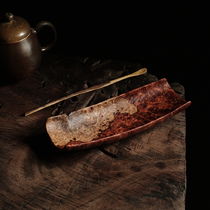 Combined research and development tea then Myanmar flowers pear cherry wood scar handmade tea lotus boat shaped with the shape of one-take-one-take