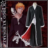 Thần chết Mạnh Xiangjia Quần áo COS Kurosaki one care triệu áo choàng đen áo choàng chết quần cosplay - Cosplay cosplay luffy