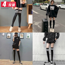 Socks womens stockings summer mid-tube ins tide cute Japanese black over-the-knee skinny legs jk half-high tube calf socks