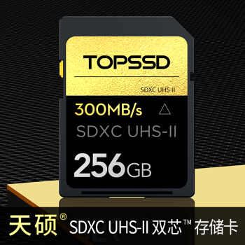 Skymaster (TOPSSD) SDXC Card _256GB 300MB s UHS-II Gold Drill Series High Speed Courtesy Kit