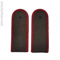 A pair of East German Democratic Republic artillery soldier shoulder insignias