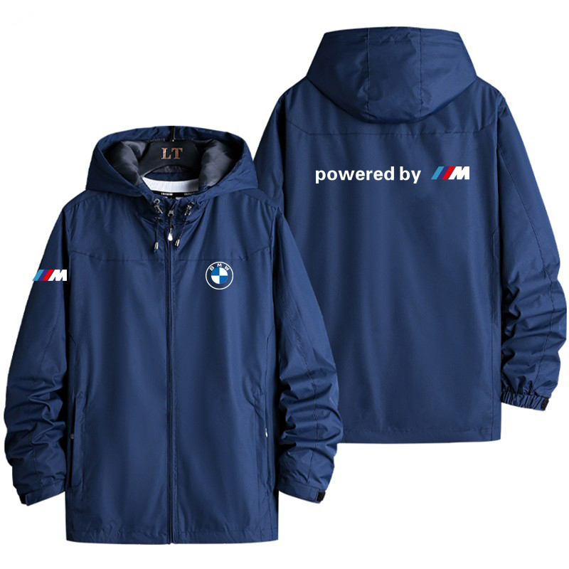 Bmw Workwear 4S Store Jacket Youth Fashion Jacket Waterproof Cardigan Hooded Windbreaker Men's Workwear Jacket