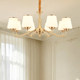 New French All-Copper Living Room Chandelier Cream Modern Simple Light Luxury Elegant American Bedroom Main Light Medieval Lamps