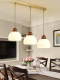 2026 New All-Copper Mid-Century Style Restaurant Chandelier, Classical Chinese Three-Head Home Dining Room French Retro Lighting Fixture