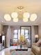All-Copper French-Style Living Room Lamp, Modern Minimalist Chandelier, American Cream-Style Bedroom Main Light, Ceiling Lamp, Vintage Lighting Fixtures