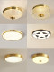 American-Style Ceiling Lamp, All-Copper Led Round Ultra-Thin Bedroom Study Lamp, Simple Modern Nordic Living Room Ceiling Lighting Fixture