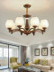 Medieval Style Living Room Chandelier, All-Copper Lamp, American Retro Dining Room, Study, Bedroom Lamp, Modern Simple and Elegant Lighting Fixtures