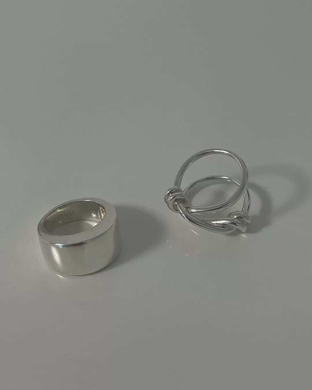[Спот-распродажа] Подавать узел завитка из нитей из sterling silver кольцо