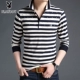 Playboy áo tay dài polo nam từ bi 2018 mùa thu thanh niên nam ve áo cotton áo thun đáy t shirt skull