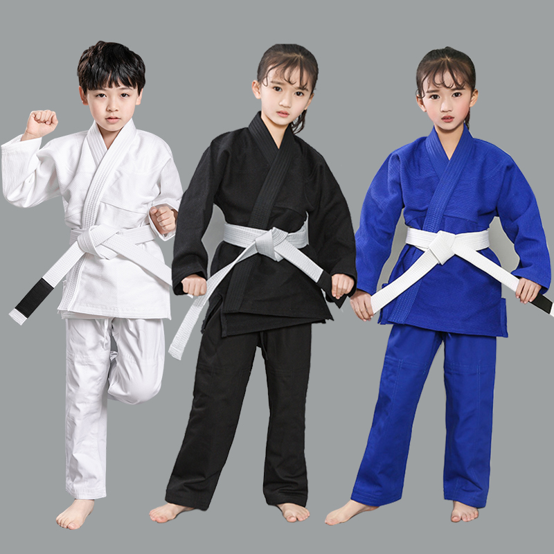Brazilian Jiu-Jitsu Costume Anti-Wear Clothing Men's and Women's Professional Training Suit Children Adult Jiu-Jitsu Suit Black Blue White
