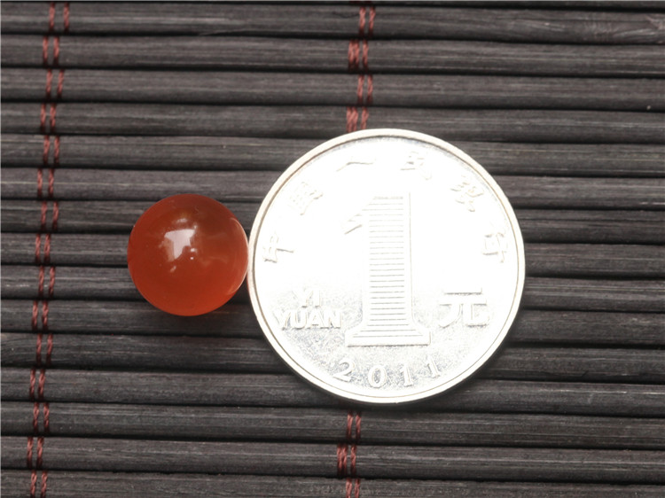 товар из китая 保山南红玛瑙 无裂无杂原矿冰红单珠 菩提diy配饰顶珠配珠10.7mm