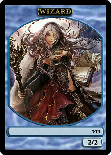 (M3 Card) MTG Magic Storm Club Metal Token Season 10 - Mage